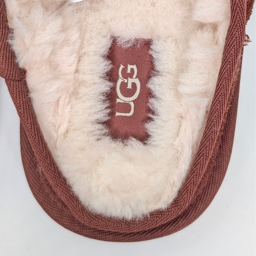 UGG Classic Slipper Burnt Cedar Shaggy Suede Mens 10 Slip On Shoes 1153104 NoBox - Picture 6 of 15
